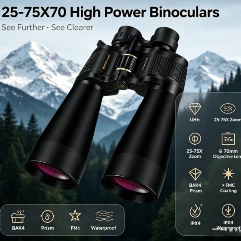 National Geographic Telescope 70Mm - BORWOLF 25-75X70 Jumelles à grand objectif,
